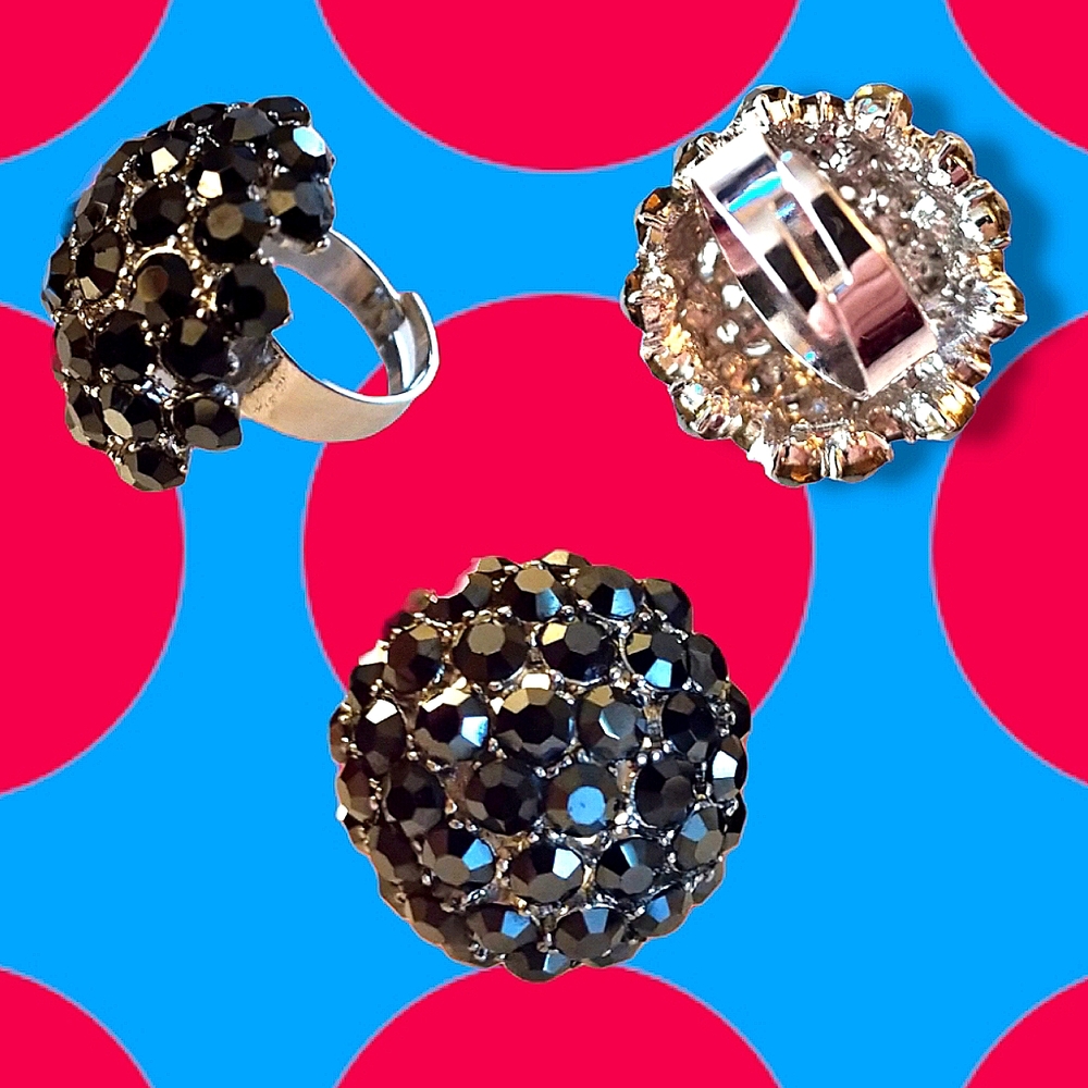 Adjustable Hematite Statement Ring - image 2